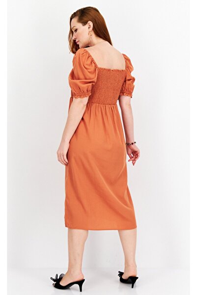 Forever New Women Plain Midi Dress, Brown