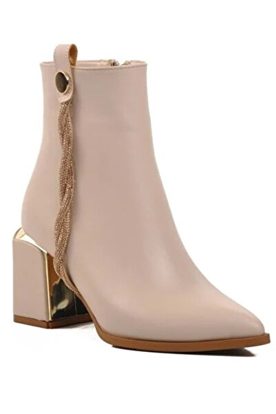 KOCAMANLAR Feles Burgu Стрічка Камінь Деталі Класичні Жіночі Черевики БЕЖ