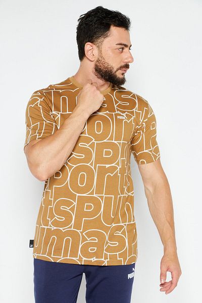 Puma Men Sportswear Fit Short Sleeve Training T-Shirt, Tan