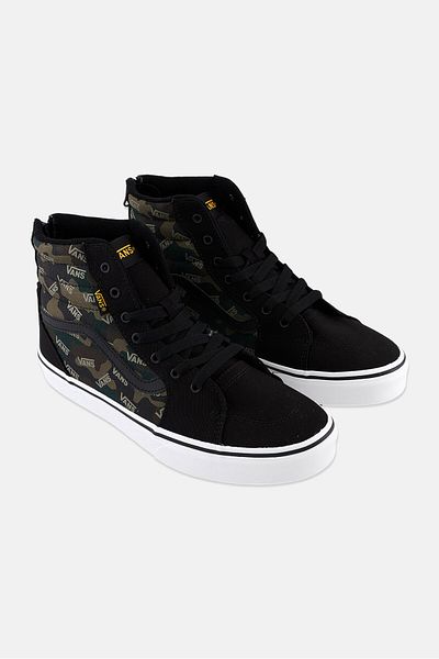Vans Kids Boy Filmore High Cuff Lace Up Shoes, Black