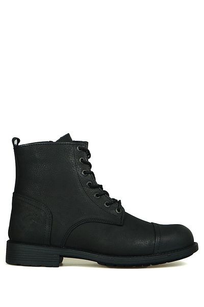 Hammer Jack Genuine Leather Black Torje Outdoor Men's Boots