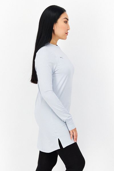 Puma Women Sportswear Fit Long Sleeve Training Top, Platinum Grey