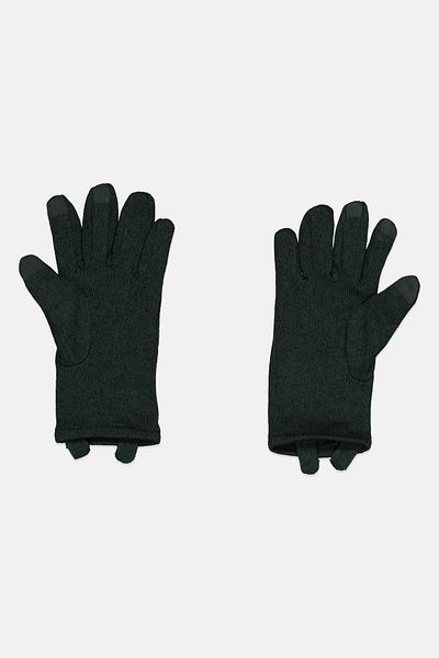 Tchibo Women 1 Pair Knitted Gloves, Dark Green