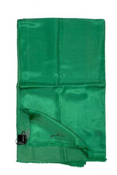 ipekevi Σμαραγδένιο Πράσινο Μεταξωτό Σάλι Modal Silk