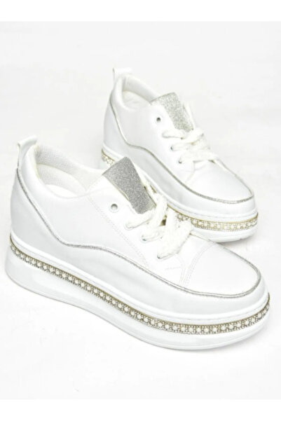 Genetti Kadın Taş Detaylı Dolgulu Spor Ayakkabı SP-1399