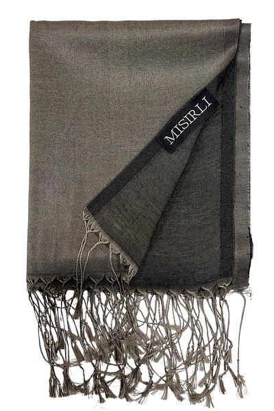 Mısırlı Silk Look Shawl - Smoke Gray