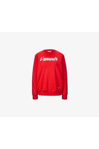 Tchibo Women Round Neck Sweatshirt, Red