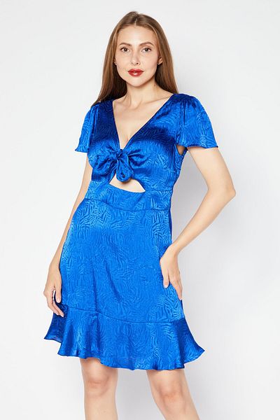 Michael Kors Women Allover Printed Mini Dress, Blue