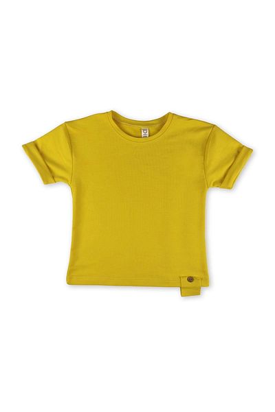 Difa Button Detailed Summer Girl Boy Unisex Top and Bottom Set