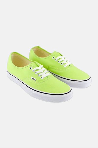 Vans Men Authentic Lace Up Shoes, Lime Green