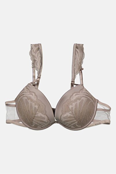 Calvin Klein حمالة صدر نسائية ذات بطانة قابلة للإزالة، رمادية