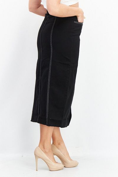 NA-KD Women Pull On Quilted Midi Skirts, Black