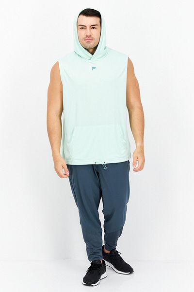 Fila Men Sportswear Fit Sleeveless Training Hoodie, Pale Green