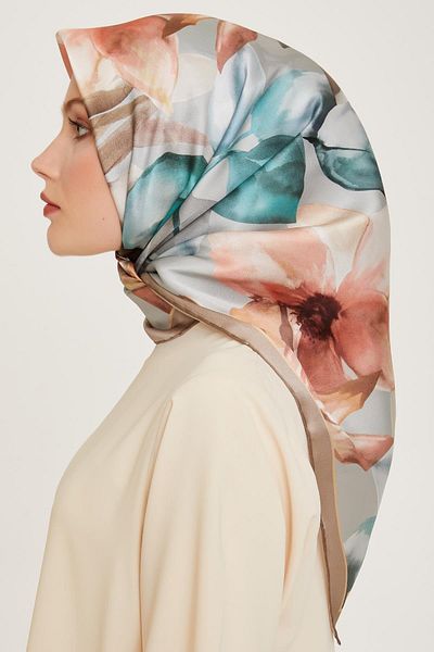 Armine Μεταξωτό Κασκόλ 2025 Χειμώνας - 9205-35 Mint Twill
