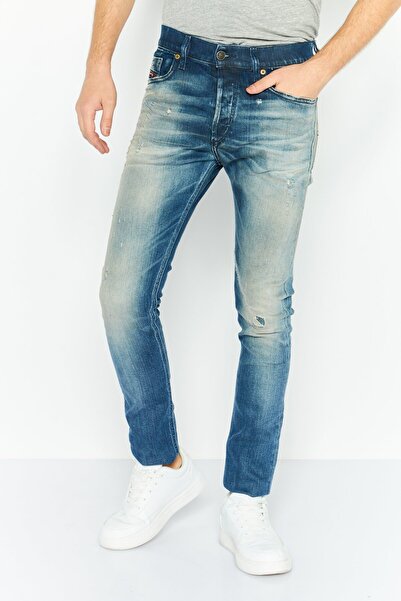 Diesel Men Slim Fit Washed Stretchable Denim Jeans, Blue