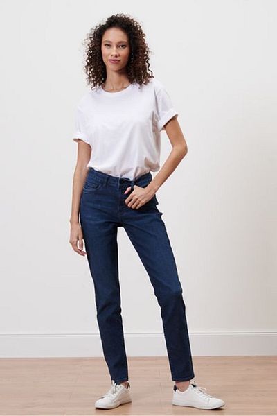 Tchibo Women Slim Fit Washed Denim Jeans, Blue