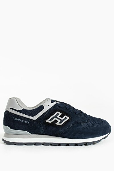 Hammer Jack Pantofi sport pentru bărbați din piele naturală bleumarin-gri