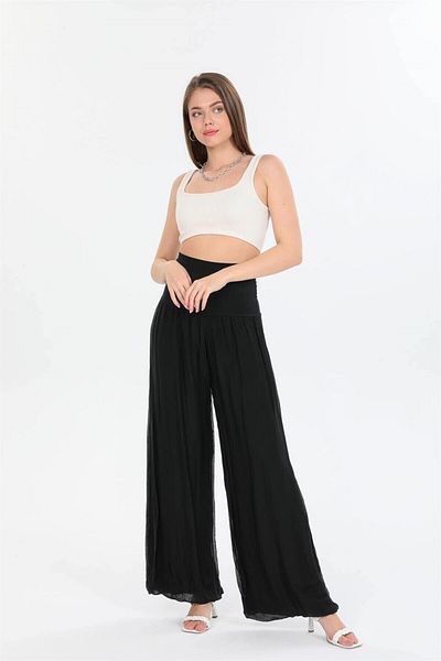 Bohem Stil Italian Corsage Lined Silk Wes Pants