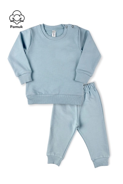 difa kids Light Blue Unisex Baby Boy and Girl Set - Basic Design Seasonal
