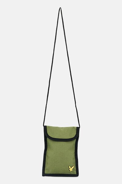 Lyle & Scott Men Brand Logo Sports Cross Body Bag 15 L x 21 H x 1 W cm, Green Combo