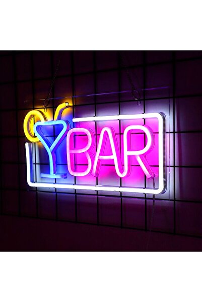 NEON LED KAYSERİ Bar Neon Yazısı Led Neon Yazı 25x12 Cm Boyutunda