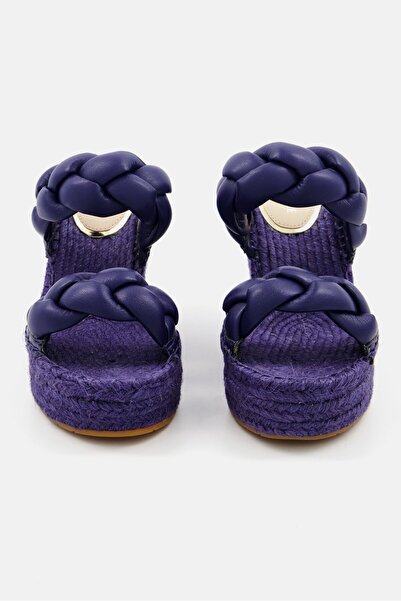 Kenneth Cole Women Medium Owen Braid Slip On Wedge, Purple