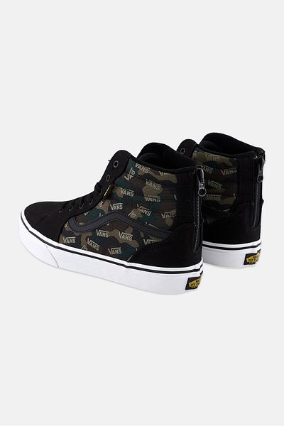 Vans Kids Boy Filmore High Cuff Lace Up Shoes, Black