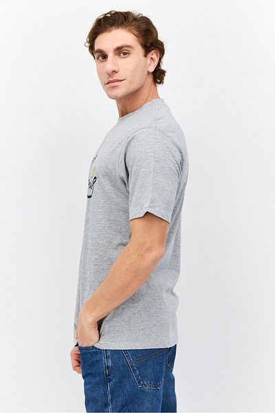 Threadbare Men Crew Neck Short Sleeves Graphic Printed T-shirt, Grey