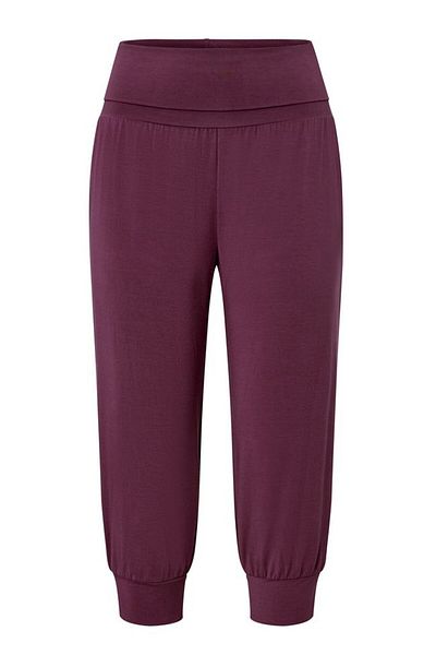 Tchibo Women Comfort Fit Yoga Crop Pants, Plum