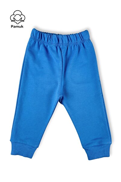 difa kids Basic Tasarım Mevsimlik Mavi Unisex Erkek Kız Bebek Alt Üst Takım