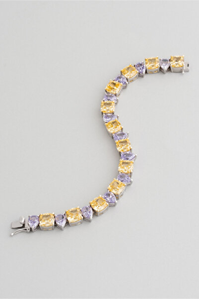 So CHIC... Mistik Uyum 18 Ayar Beyaz Altın Kaplama Gümüş Tasarım Bileklik