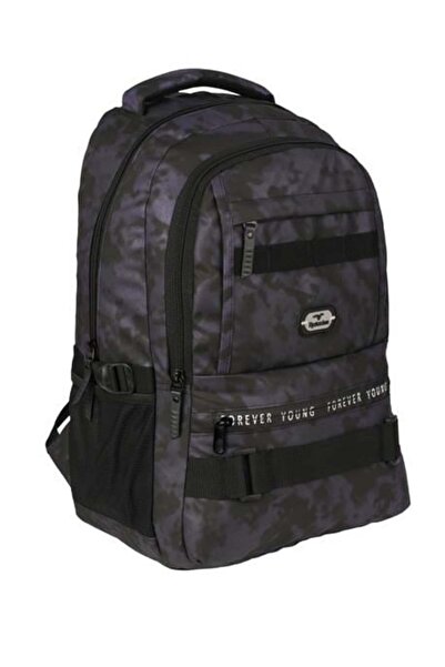 SYG 4 Compartment Water Repellent Fabric School Backpack SYG2052-Camouflage P...