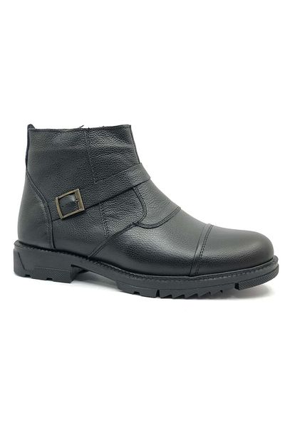 Kids Club Shoes Ανδρικές μπότες Geppetto Dallas - Μάλλινο εσωτερικό, σόλα από καουτσούκ, γνήσιο δέρμα, ΜΑΥΡΟ