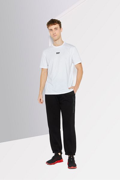 DKNY Sport Men Oversized Fit Brand Logo Outdoor Jogger Pants, Black