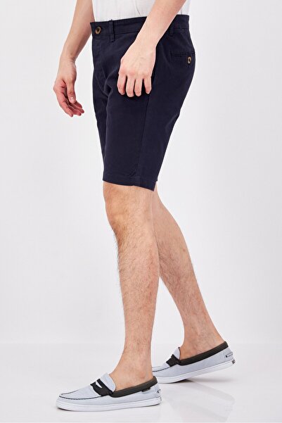 Threadbare Men Solid Chino Shorts, Navy