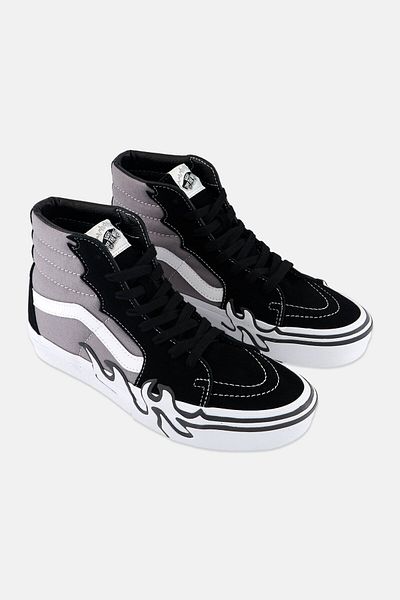 Vans Women Sk8-hi Flame Lace Up Shoes, Multicolor