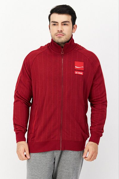 Puma x Coca Cola Men Sportswear Fit Long Sleeve Training Track Jacket, Intense Red