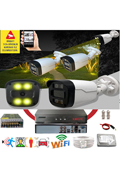 BİSES 3 Lü Yapay Zeka Destekli Araç,yüz,insan Ve Hareket Algılayan 5 Mp Lens 1080p Gece Renkli Kamera Seti