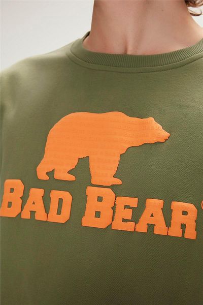 Bad Bear سويت شيرت رجالي بشعار Crewneck