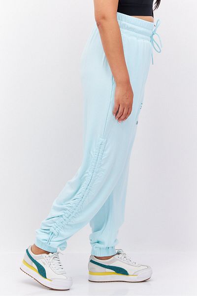 Tribe of 6 Women Regular Fit Brand Logo Sweatpants, Turquoise