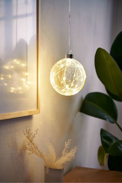 Tchibo Led Glass Ball 10 Dia Cm, Gold