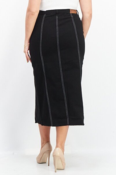 NA-KD Women Pull On Quilted Midi Skirts, Black