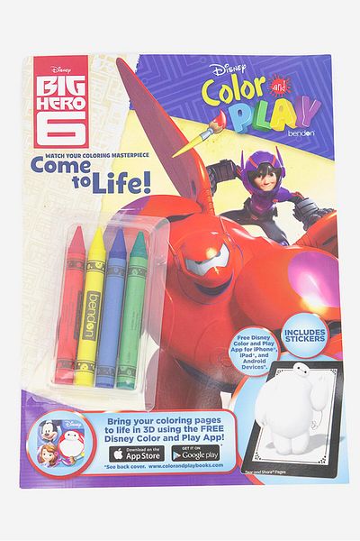 Bendon Big Hero 6 Color And Play Book, Red Combo
