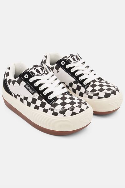 Northwave Women Espresso Check Print Lace Up Outdoor Shoes, Multicolor
