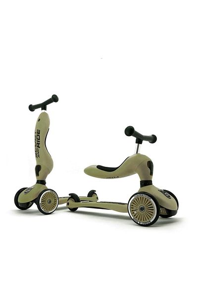 SCOOT AND RIDE Highwaykick 1 Seat Kids Scooter Olive 160629 -00001