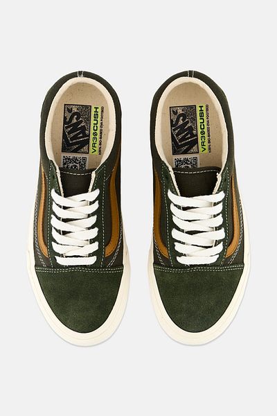 Vans Men Old Skool V2 Lace Up Casual Shoes, Green