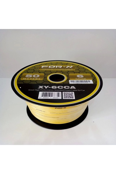 For-X Amfi Tesisat Güç Kablosu 6ga - Xy-6 Cca Oto Anfi 6ga Power Kablosu - 1 Metre