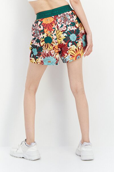 Puma Women Sportswear Fit Floral Pattern Training Shorts, Green