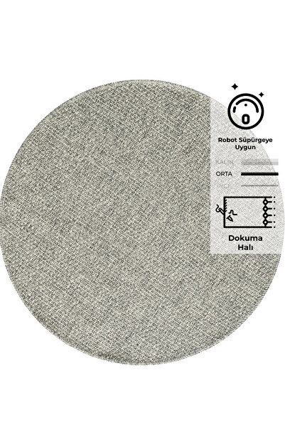 Konfor Halı Rusticana 3103 Naturel Jüt Halı Modern Örme Yuvarlak Kilim