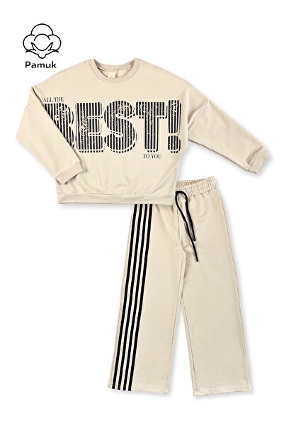 difa kids Costum de iarnă sezonier pentru fete - cu imprimeu text și detaliu ...